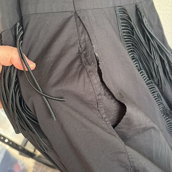 Bibhu Mohapatra Collective Cutout‎ Fringe Dress Womens Size 10 Black - Picture 11 of 12